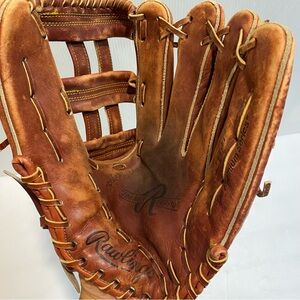 Rawlings brown Leather Baseball Glove Adult Left Premium Series
